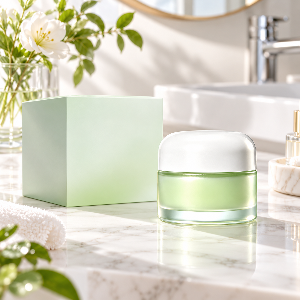 💧 Hydrating Gel Serum | Daily Care Gift for Her | Soft Green Elegance
